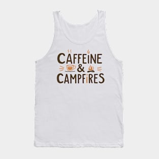 Caffeine and Campfire Hiking and Camping Tank Top